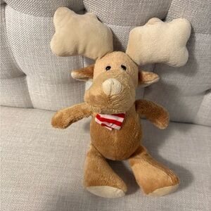 Kinder beige reindeer plush toy 12” new with tags